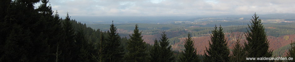 Blick vom Stöberhai auf den Harz