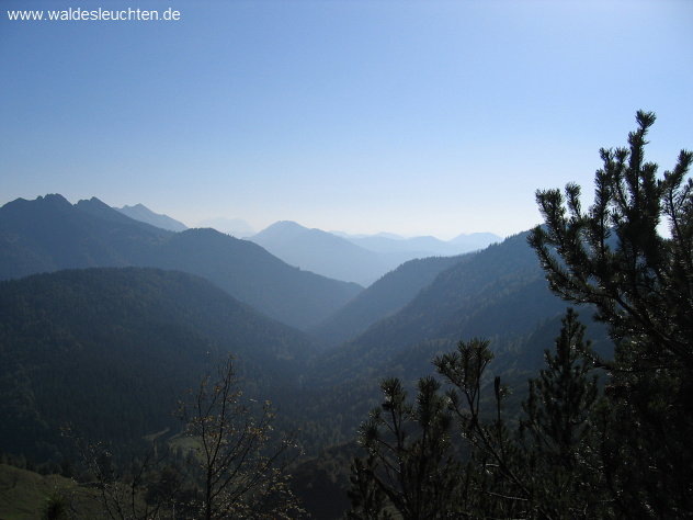 Blick vom Anstiegsweg zwischen Wenigberg-Jagdhütte und Halserspitz