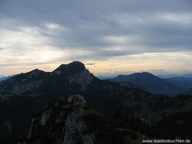 Blick vom Gipfel des Breitenstein zum benachbarten Wendelstein