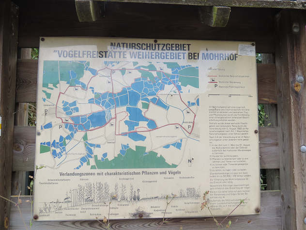 Übersicht über Wege im Moorhof-Weihergebiet